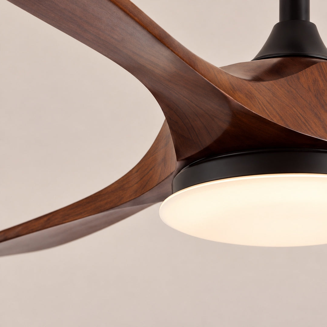 Modern Ceiling Fan with Lights Flush Mount Metal Frame 107cm or 132cm Blade Options