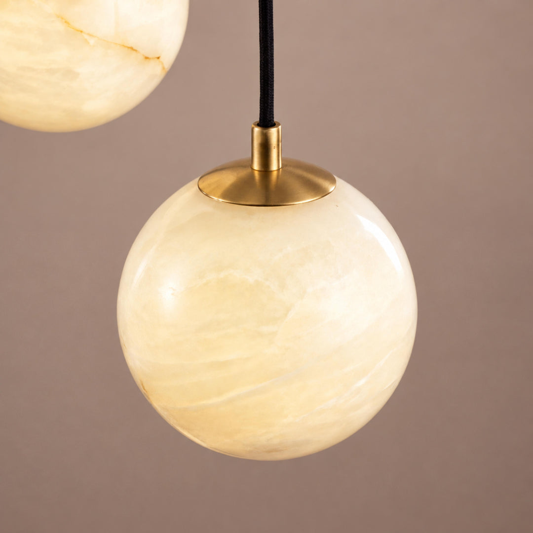 Modern Cluster Chandelier Ceiling Mounted Glass Alabaster Balls LED Lighting Fixture