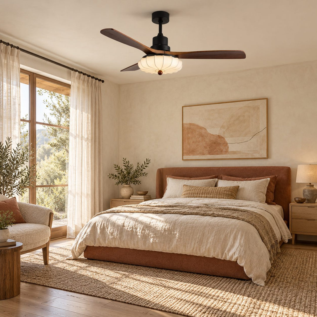 Modern Ceiling Fan Light Flush Mount Metal With Integrated LED For Efficient Illumination