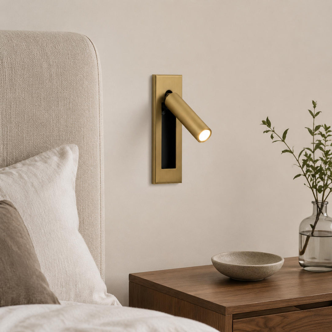 Modern Wall Sconce Light Metal Adjustable LED Fixture for Bedroom Reading 120V 10W