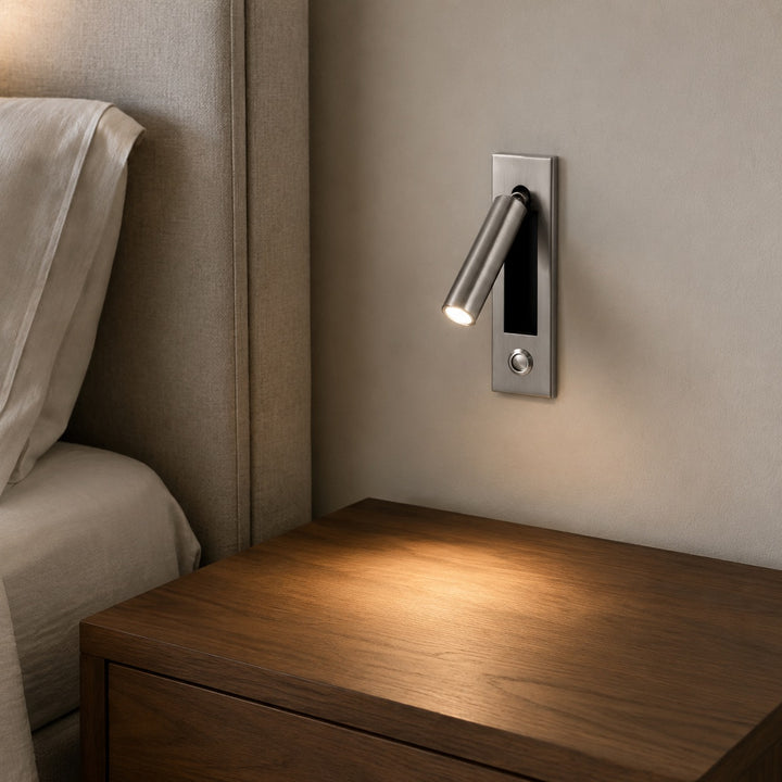 Modern Wall Sconce Light Metal Adjustable LED Fixture for Bedroom Reading 120V 10W
