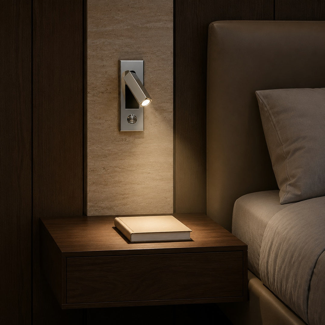 Modern Wall Sconce Light Metal Adjustable LED Fixture for Bedroom Reading 120V 10W