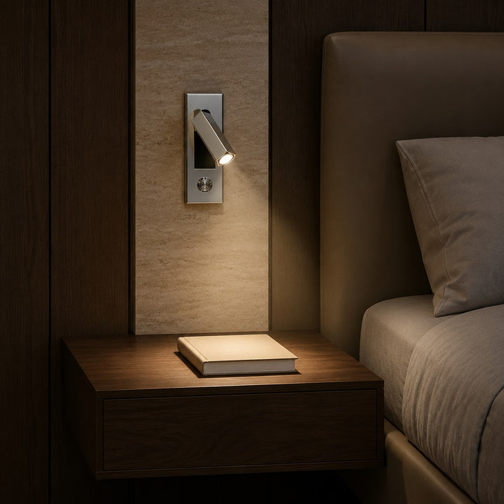 Modern Wall Sconce Light Metal Adjustable LED Fixture for Bedroom Reading 120V 10W