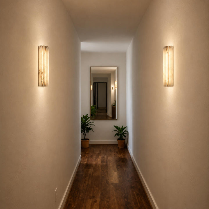 Modern Wall Light Sconce Wall Mounted Alabaster with Adjustable Brightness for Home Decor