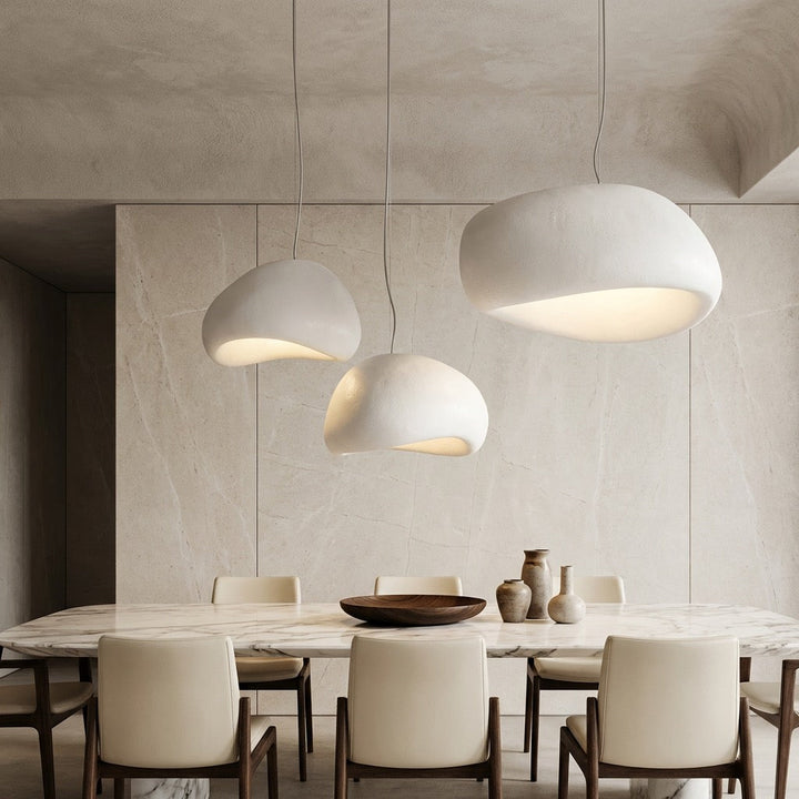 Minimalist Pendant Light Adjustable Hanging Fixture Fiberglass LED for Modern Kitchen Lighting 1