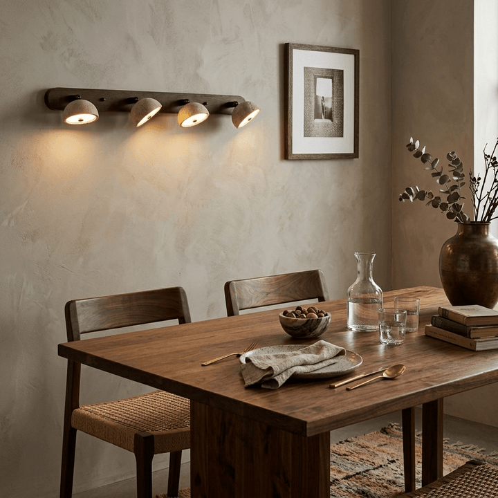 Modern Adjustable Vanity Light Fixture in Travertine with Dimmable LED for Bathroom Lighting 7