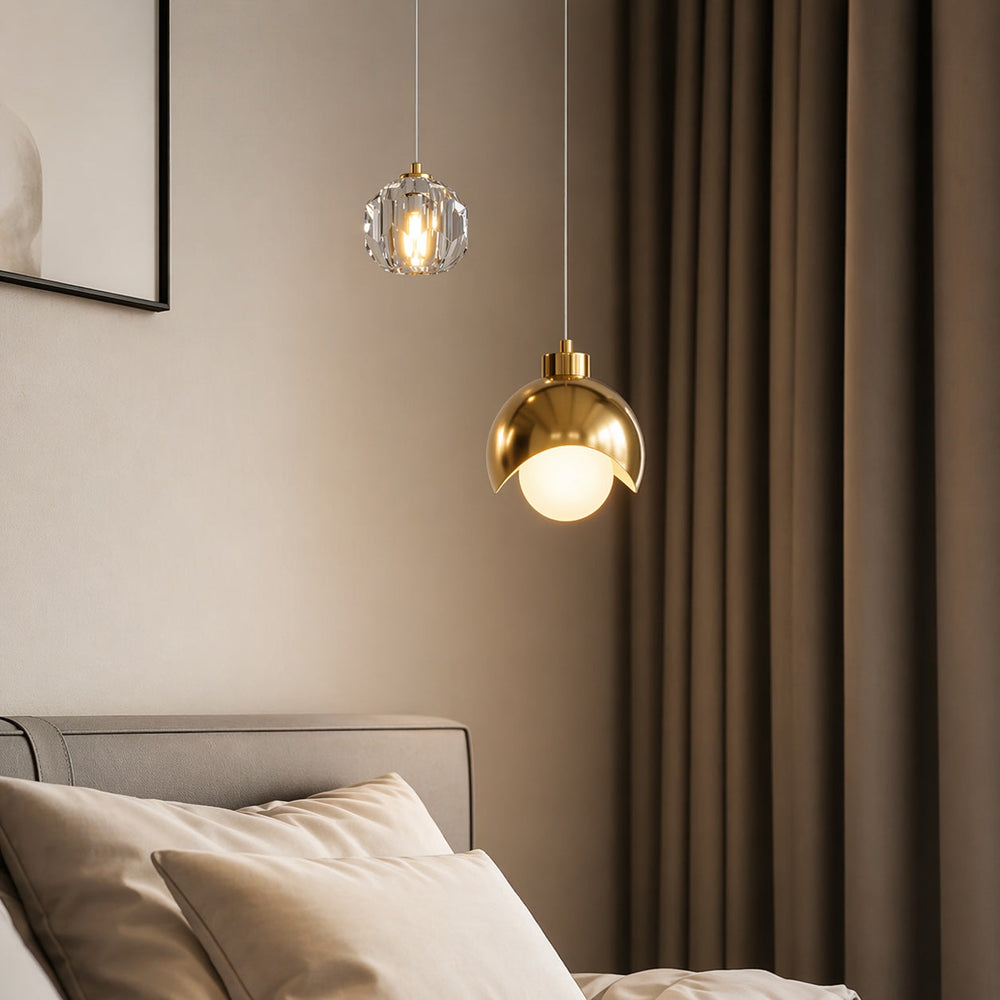 Modern Black Pendant Light Adjustable Hanging Glass with Dimmable LED for Kitchen Dining Room 0