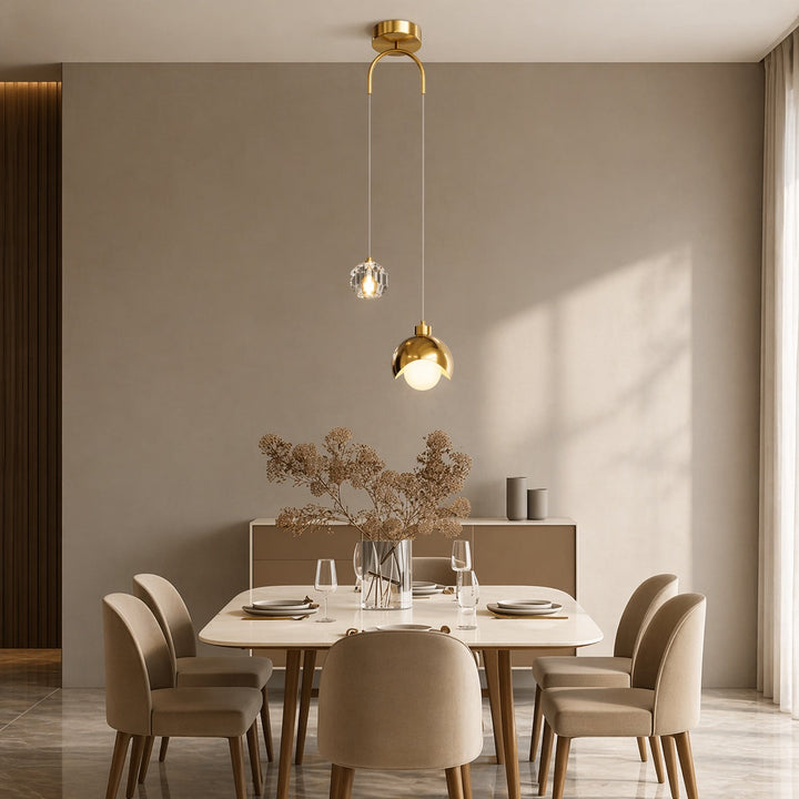Modern Black Pendant Light Adjustable Hanging Glass with Dimmable LED for Kitchen Dining Room 4