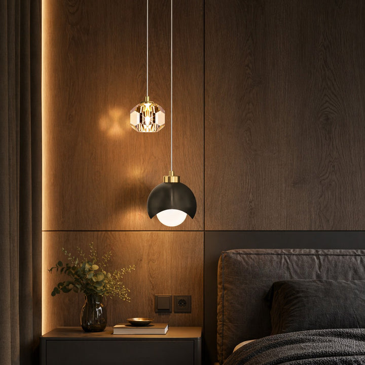Modern Black Pendant Light Adjustable Hanging Glass with Dimmable LED for Kitchen Dining Room 5