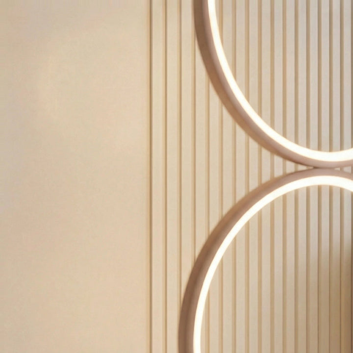 Modern Floor Lamp Adjustable Height Circular Iron PVC LED for Living Room Bedroom Lighting 4