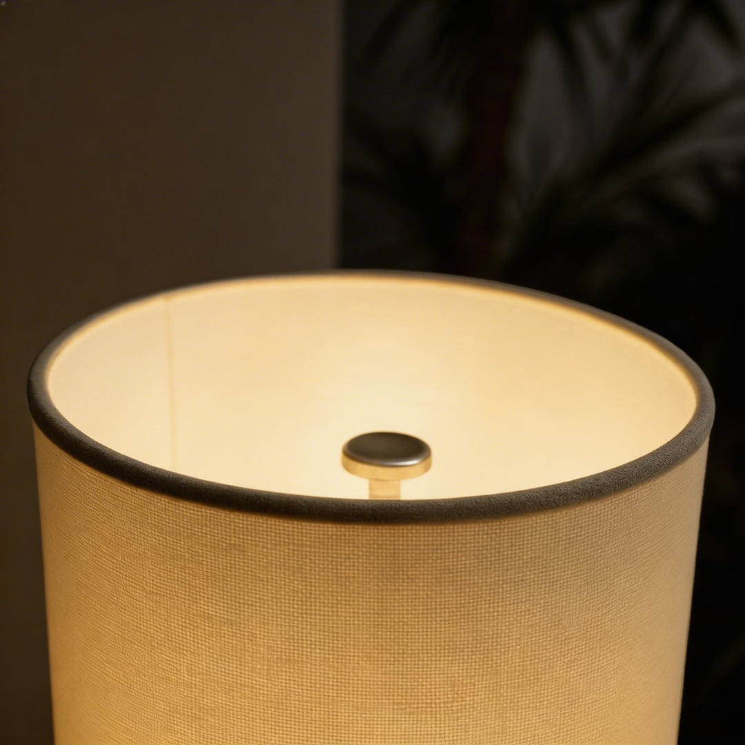 Modern Floor Lamp Standing Adjustable LED Tricolor Natural Wood Base Cloth Shade for Living Room 5