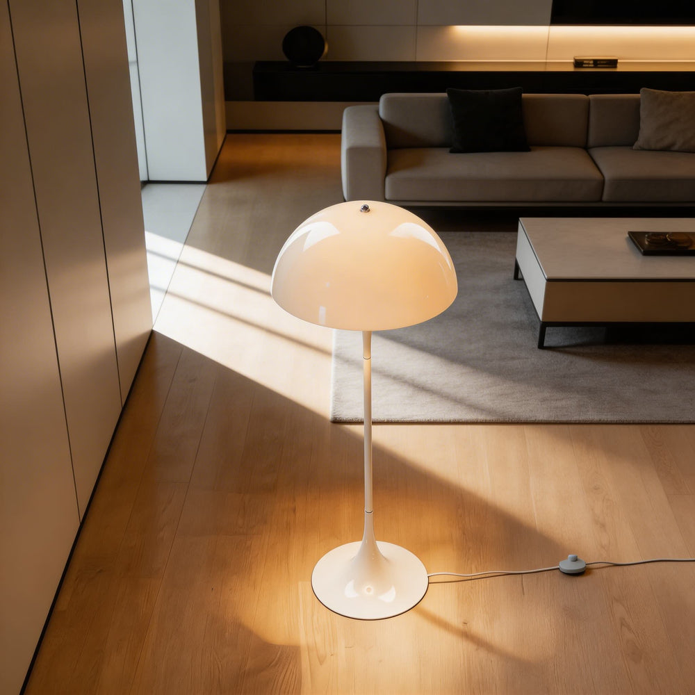 Modern Floor Lamp Standing Design Acrylic LED Light Adjustable Height for Living Room Illumination 1