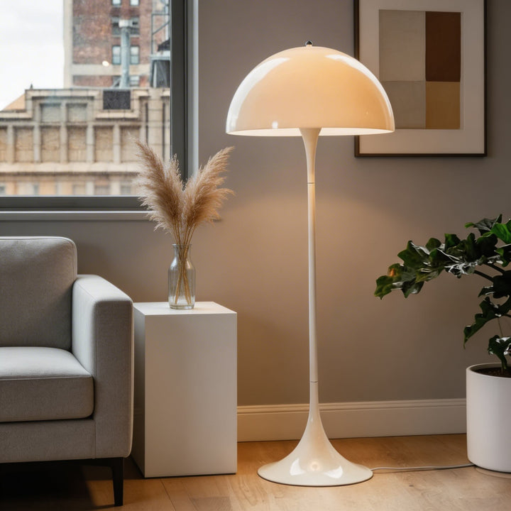 Modern Floor Lamp Standing Design Acrylic LED Light Adjustable Height for Living Room Illumination 3