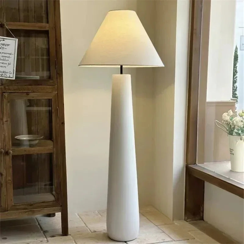 Modern Floor Lamp with Fabric Shade and Iron Base for Dimmable Ambient Lighting 1