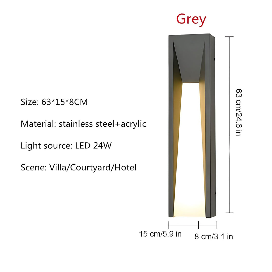 Modern LED Wall Lamp Waterproof Outdoor Adjustable Iron Brushed Nickel Soft Light 7