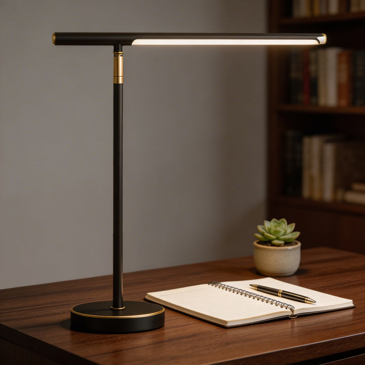 Modern Minimalist Desk Lamp Adjustable Copper LED Light with Dimmable Color Temperature 1