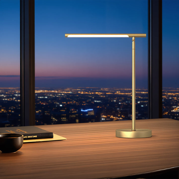 Modern Minimalist Desk Lamp Adjustable Copper LED Light with Dimmable Color Temperature 2