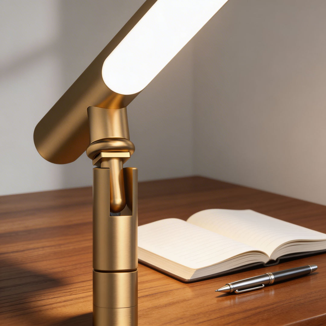 Modern Minimalist Desk Lamp Adjustable Copper LED Light with Dimmable Color Temperature 3