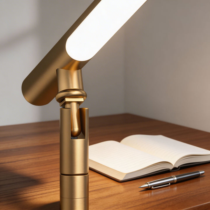 Modern Minimalist Desk Lamp Adjustable Copper LED Light with Dimmable Color Temperature 3