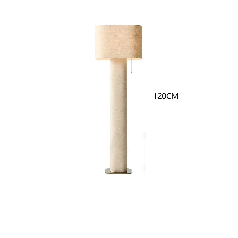 Modern Minimalist Floor Lamp Adjustable Iron Frame Fabric Shade LED Lighting 16-20W 0