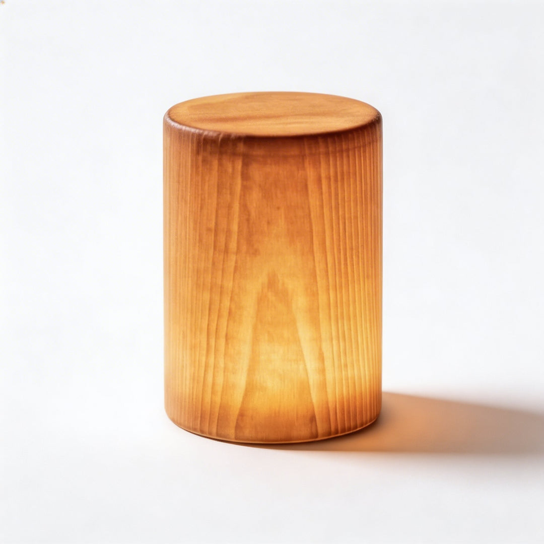 Modern Minimalist Table Lamp Touch Control Rechargeable Wood LED Dimmable USB Powered 2