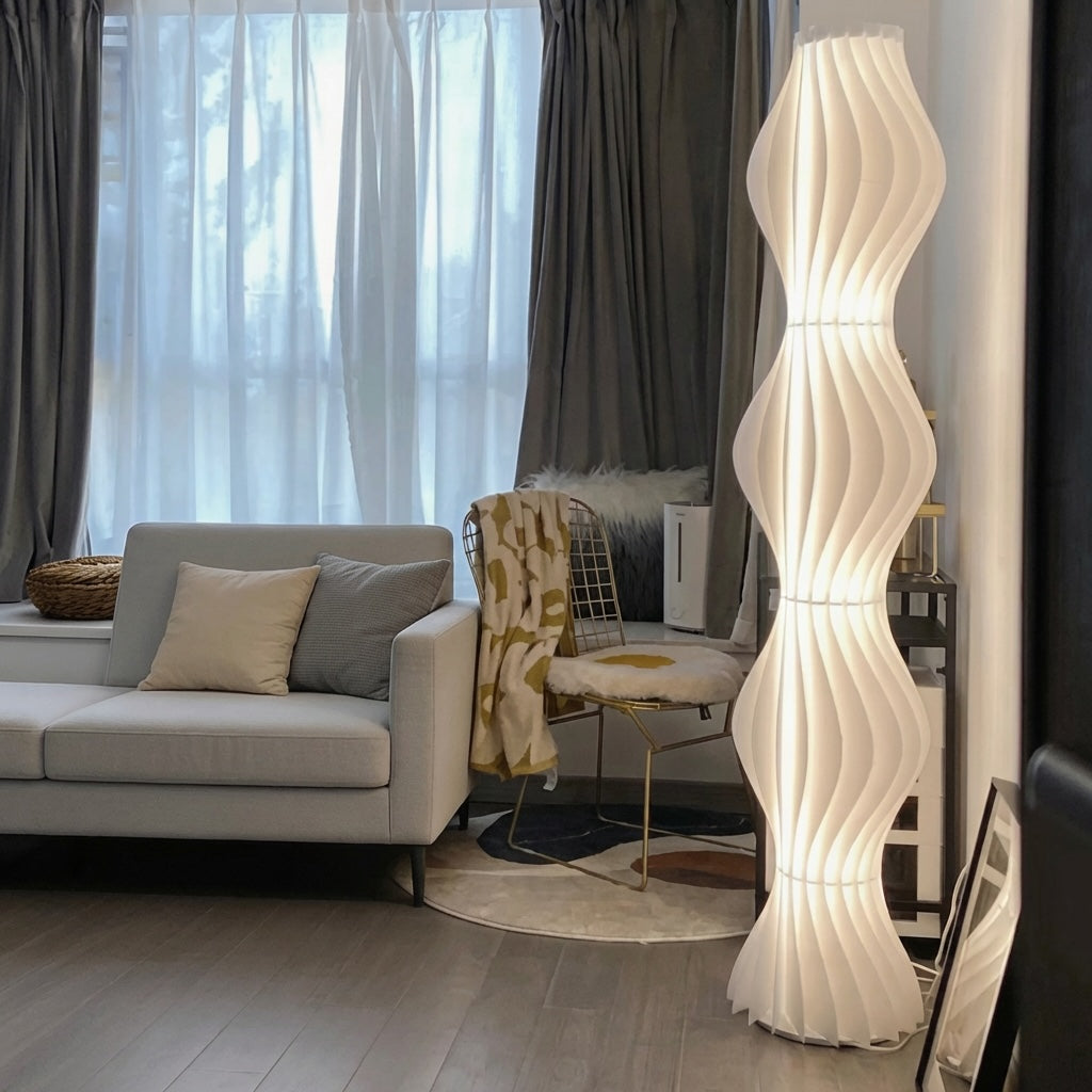 Modern Nordic Floor Lamp Adjustable LED Iron 69in Height for Living Room Bedroom 2