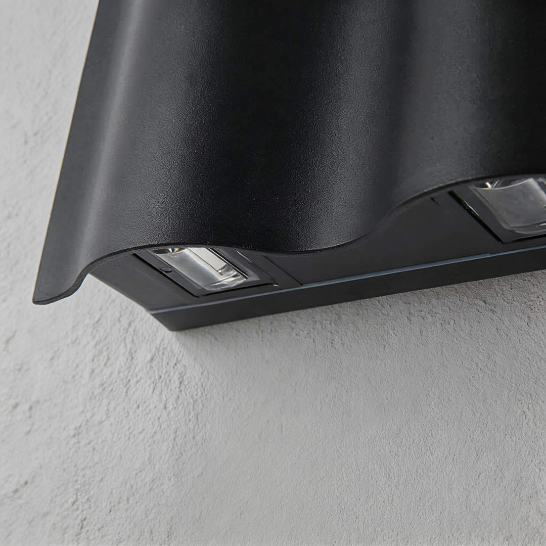 Modern Outdoor Wall Light Up Down Fixture Die-Cast Aluminum LED Clear Glass Shade IP65 6