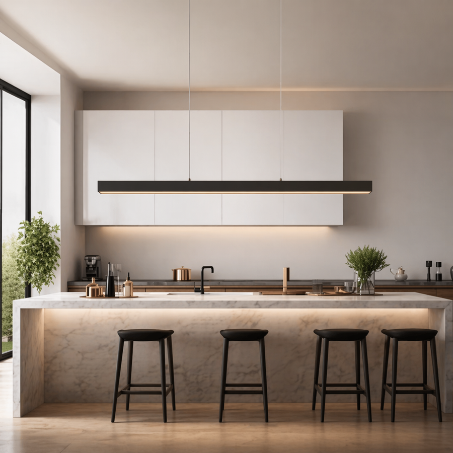 Modern Pendant Lamp Hanging Light Adjustable Metal Glass LED for Kitchen Island Dining Room in the kitchen island