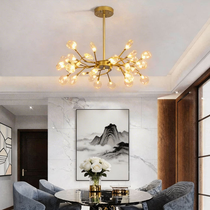 Modern Pendant Light 27-Light Adjustable Metal LED Fixture for Kitchen Pendant Lighting 13