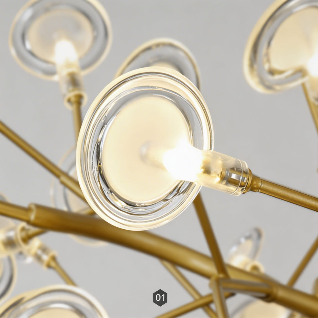 Modern Pendant Light 27-Light Adjustable Metal LED Fixture for Kitchen Pendant Lighting 6