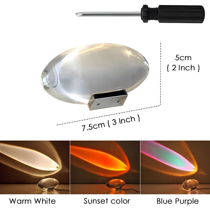 Modern Table Lamp Crystal Shade Adjustable Polished Chrome Base LED Three Color Modes 0