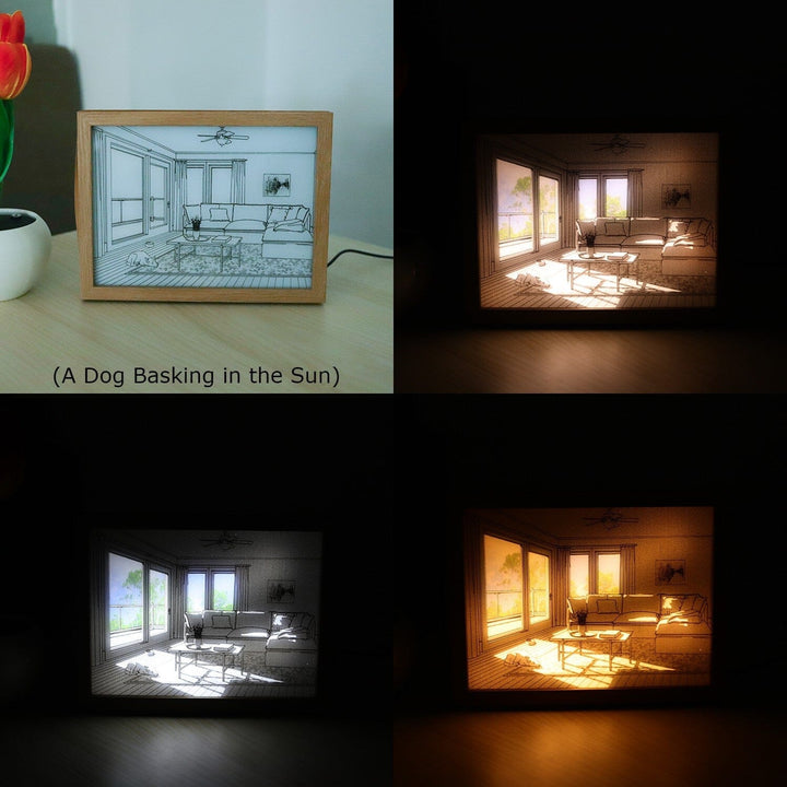 Modern Wall Light Adjustable USB Powered Acrylic and Wood Dimmable LED 3000-6000K 0