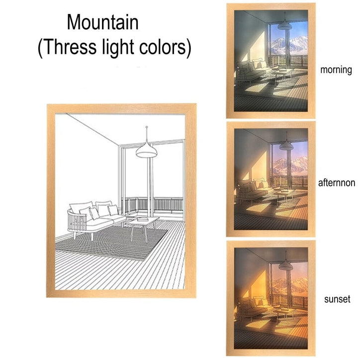 Modern Wall Light Adjustable USB Powered Acrylic and Wood Dimmable LED 3000-6000K 10