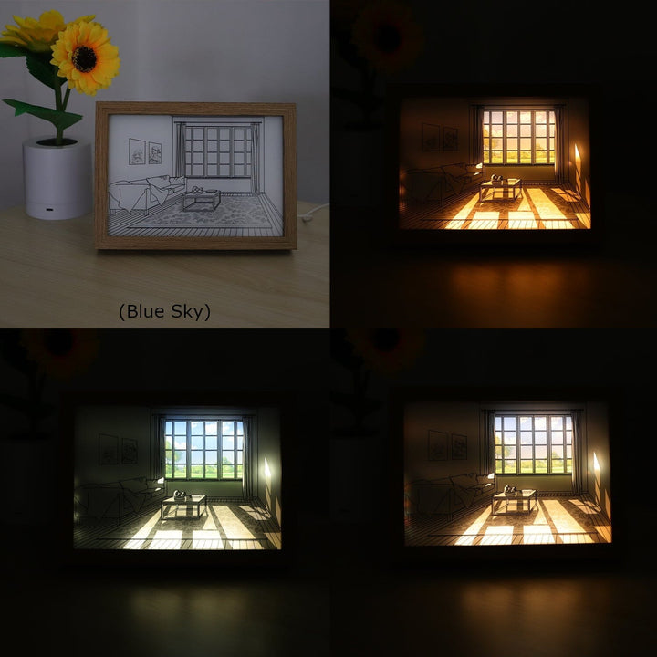 Modern Wall Light Adjustable USB Powered Acrylic and Wood Dimmable LED 3000-6000K 2