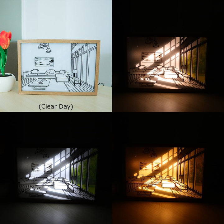 Modern Wall Light Adjustable USB Powered Acrylic and Wood Dimmable LED 3000-6000K 3