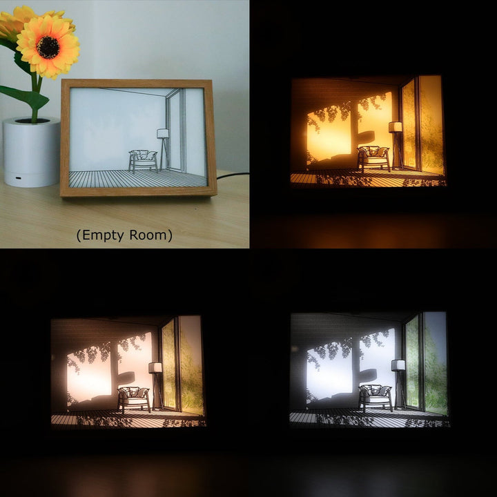 Modern Wall Light Adjustable USB Powered Acrylic and Wood Dimmable LED 3000-6000K 4
