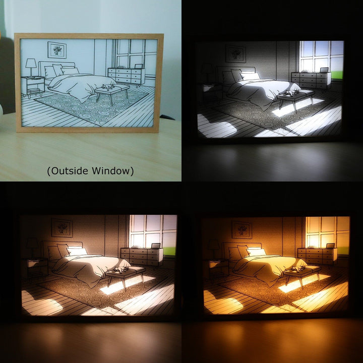 Modern Wall Light Adjustable USB Powered Acrylic and Wood Dimmable LED 3000-6000K 5