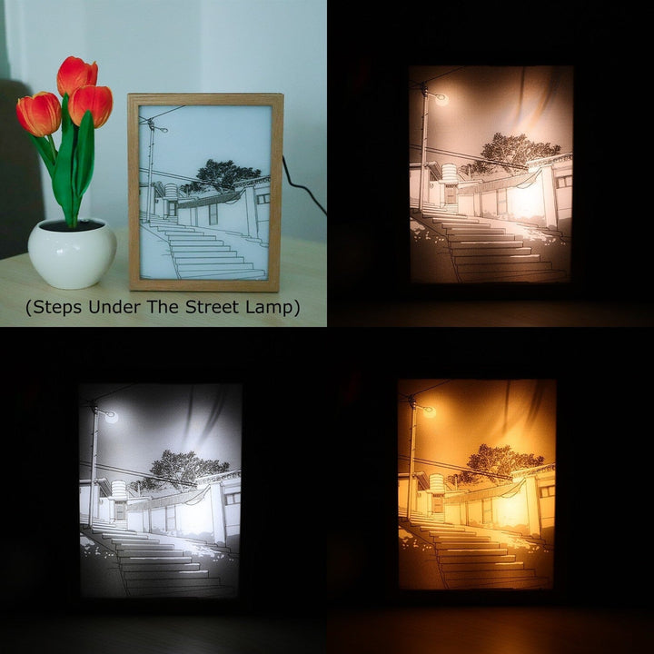 Modern Wall Light Adjustable USB Powered Acrylic and Wood Dimmable LED 3000-6000K 6