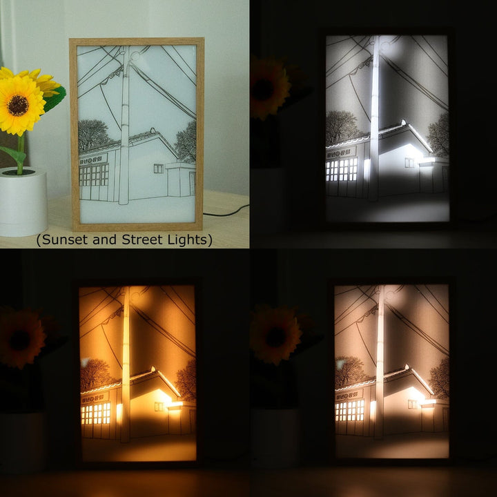 Modern Wall Light Adjustable USB Powered Acrylic and Wood Dimmable LED 3000-6000K 7