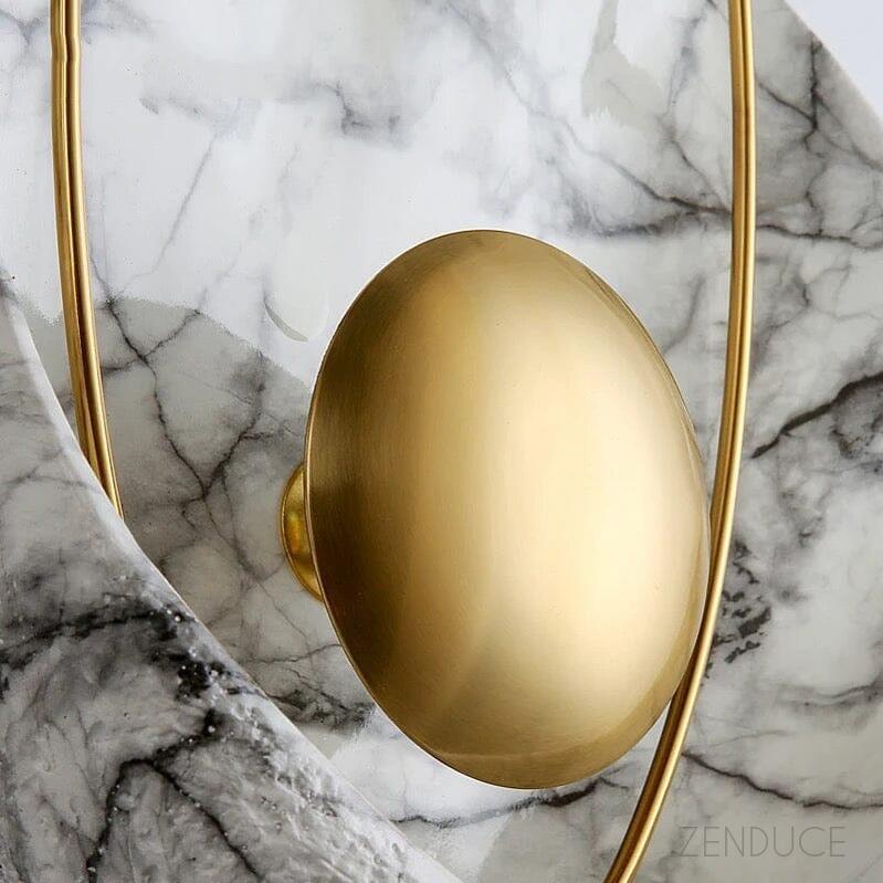 Modern Wall Light Wall Mounted Resin and Copper LED Soft Glow for Contemporary Decor 3