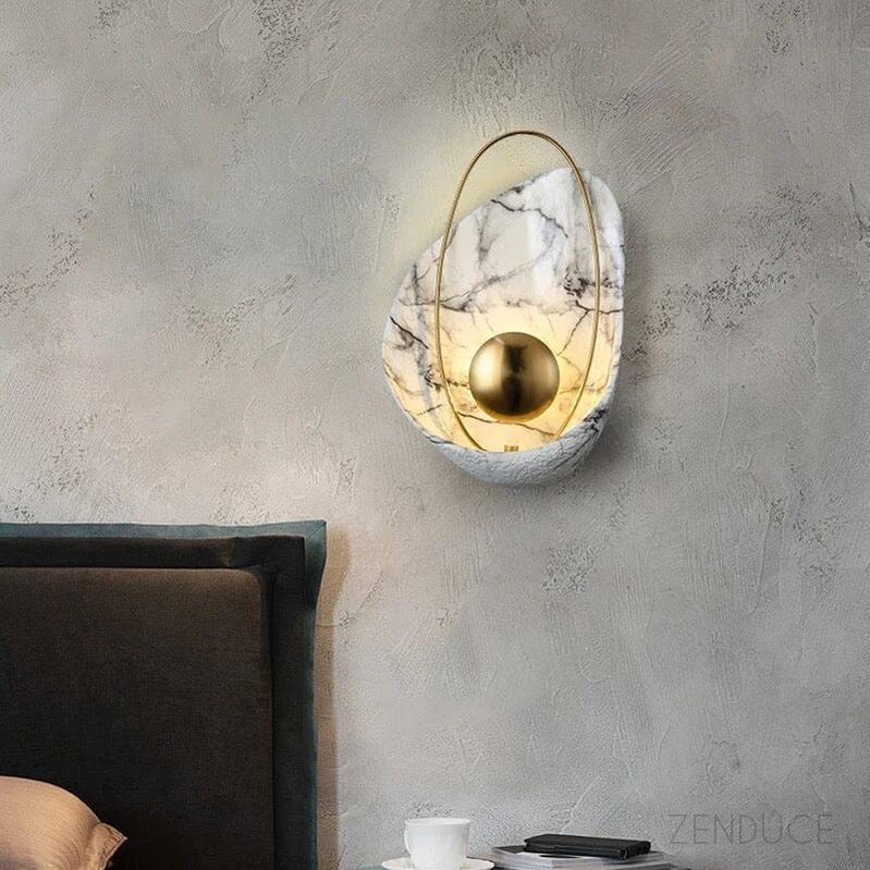 Modern Wall Light Wall Mounted Resin and Copper LED Soft Glow for Contemporary Decor 5