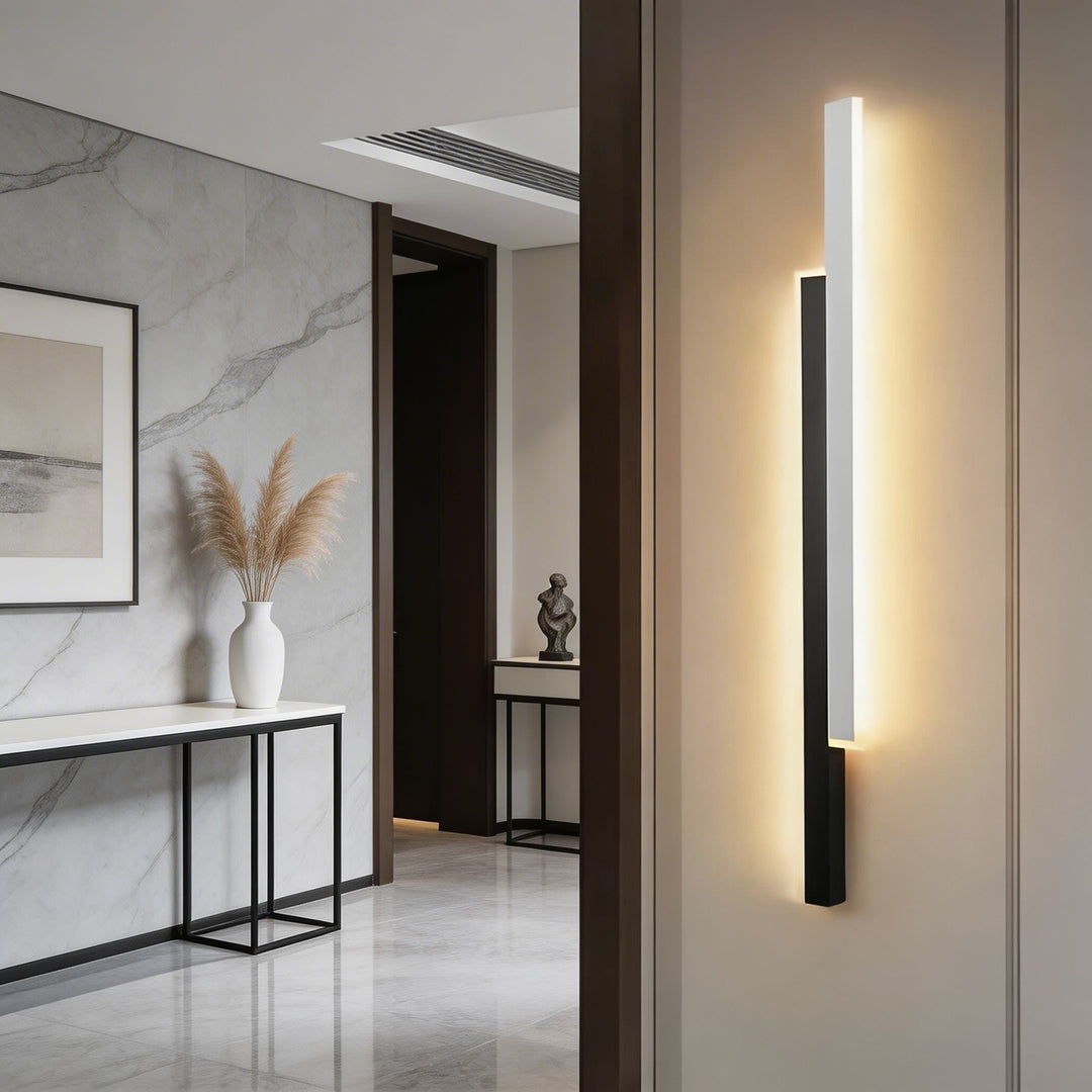 Modern Wall Sconce LED Light Adjustable Length Iron Frame Acrylic Shade Dimmable for Bathroom 5