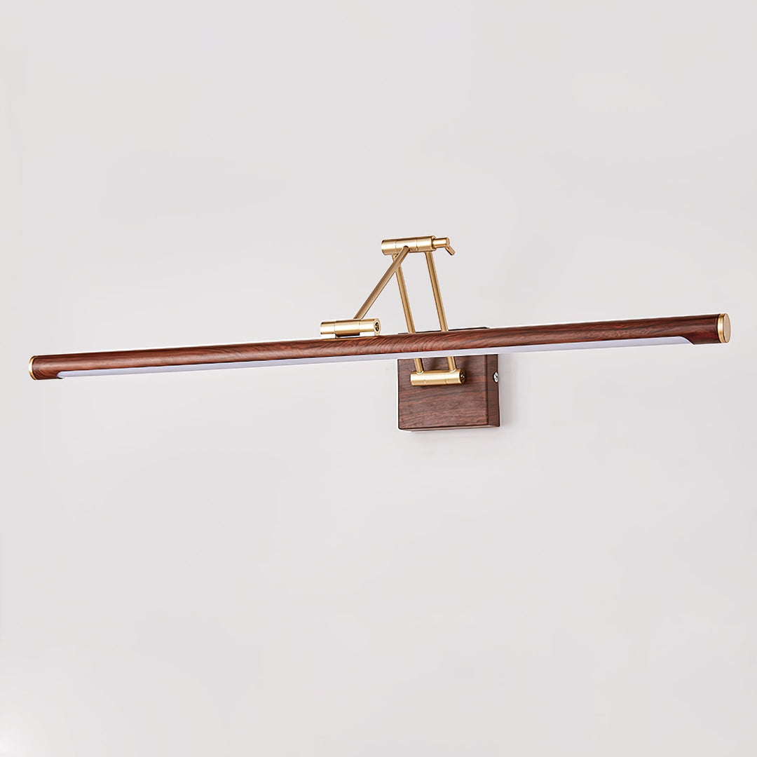 Modern Walnut Color Adjustable Wall Light Metal LED Fixture for Indoor Use 0