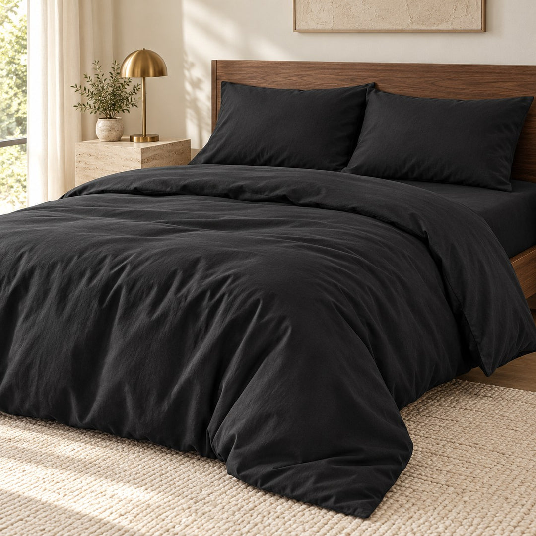 Pastel Aesthetic Bedding Set Double-Sided Duvet Cover Flat Sheet Cotton Comfortable