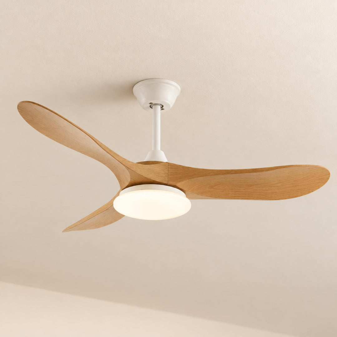 Modern Ceiling Fan with Lights Flush Mount Metal Frame 107cm or 132cm Blade Options