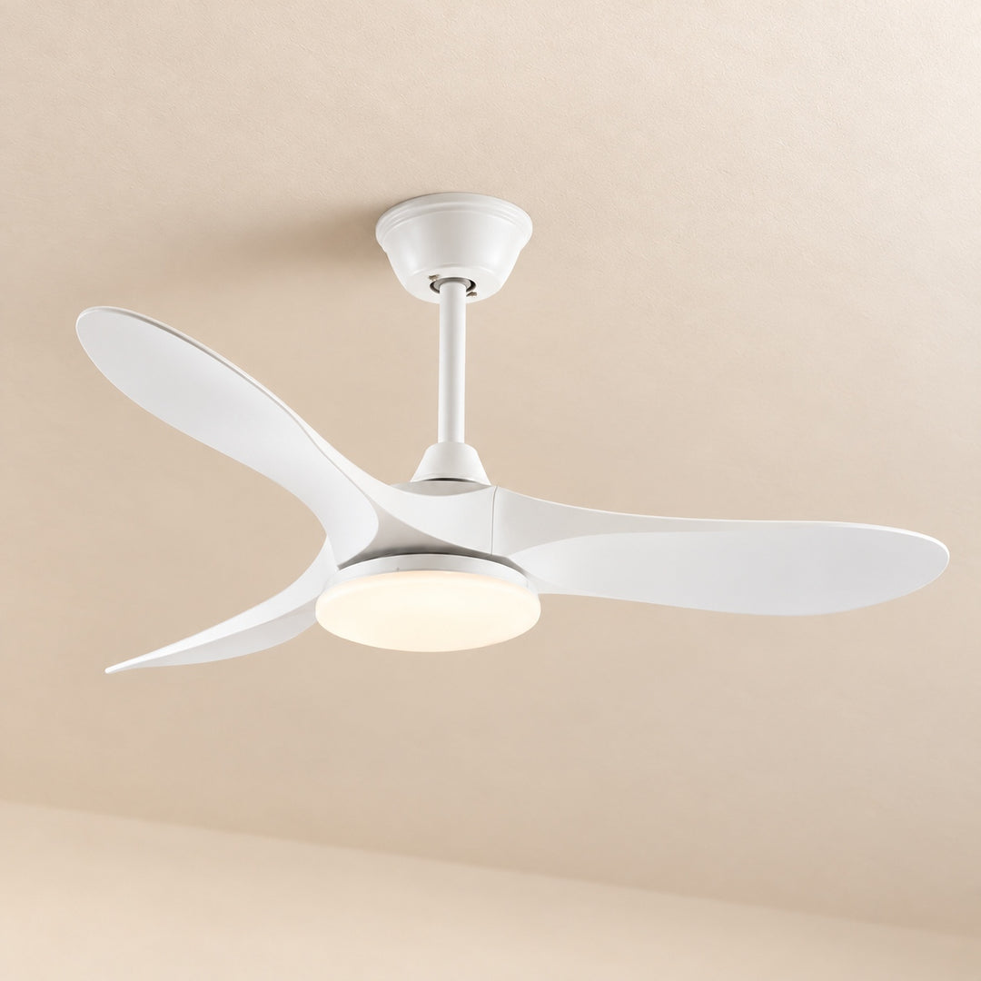 Modern Ceiling Fan with Lights Flush Mount Metal Frame 107cm or 132cm Blade Options
