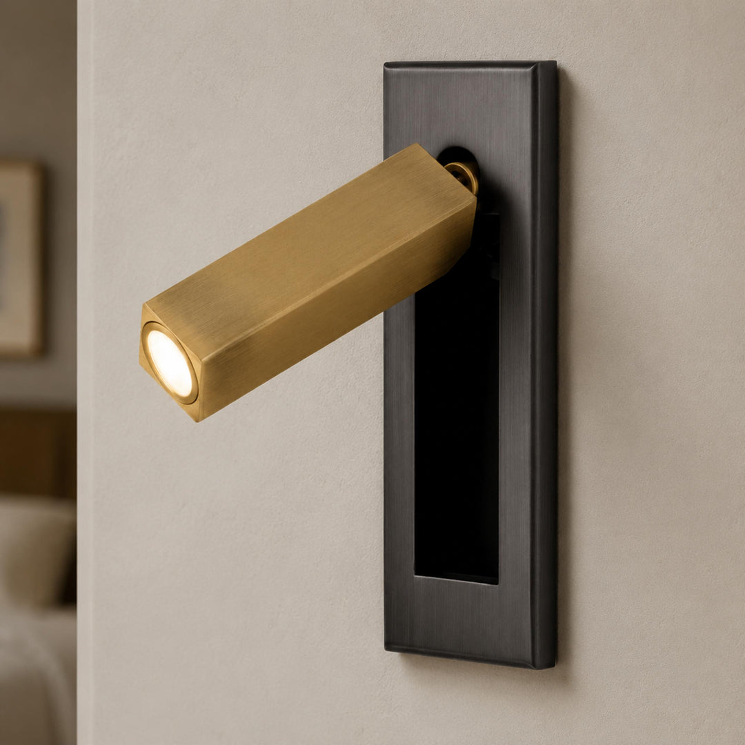 Modern Wall Sconce Light Metal Adjustable LED Fixture for Bedroom Reading 120V 10W