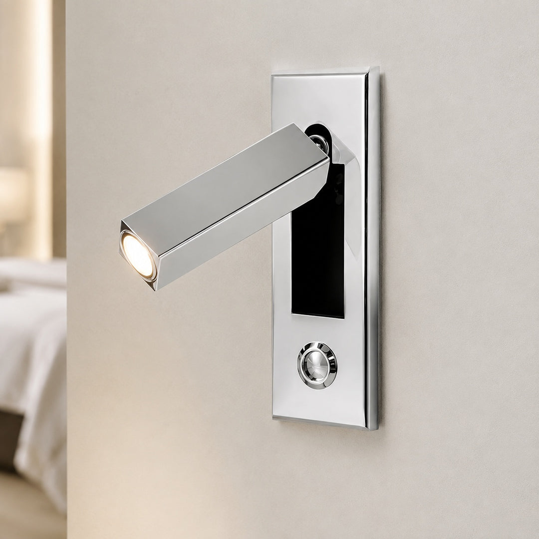 Modern Wall Sconce Light Metal Adjustable LED Fixture for Bedroom Reading 120V 10W