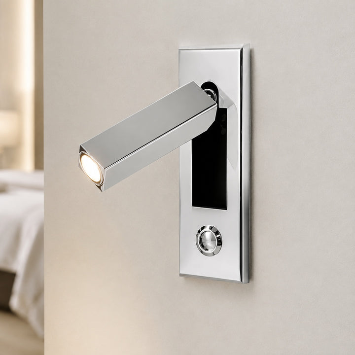 Modern Wall Sconce Light Metal Adjustable LED Fixture for Bedroom Reading 120V 10W