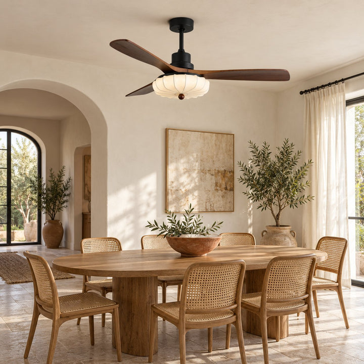 Modern Ceiling Fan Light Flush Mount Metal With Integrated LED For Efficient Illumination
